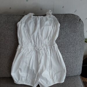 Anthropologie White Sleeveless Romper
